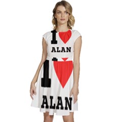 I Love Alan Cap Sleeve High Waist Dress by ilovewhateva