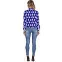 Ladybug Vector Geometric Tile Pattern Women s Long Sleeve Revers Collar Cropped Jacket View4