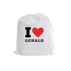 I Love Gerald Drawstring Pouch (large) by ilovewhateva