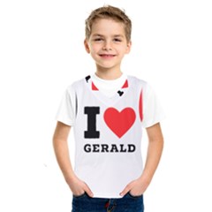 I Love Gerald Kids  Basketball Tank Top by ilovewhateva