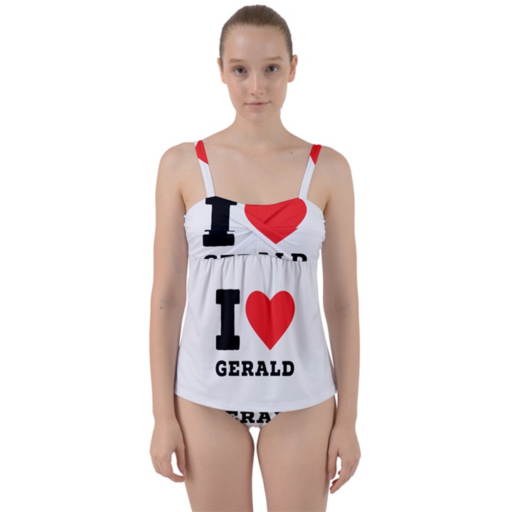 I love gerald Twist Front Tankini Set