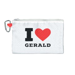 I Love Gerald Canvas Cosmetic Bag (medium) by ilovewhateva