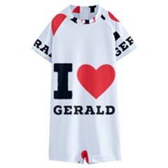 I Love Gerald Kids  Boyleg Half Suit Swimwear by ilovewhateva