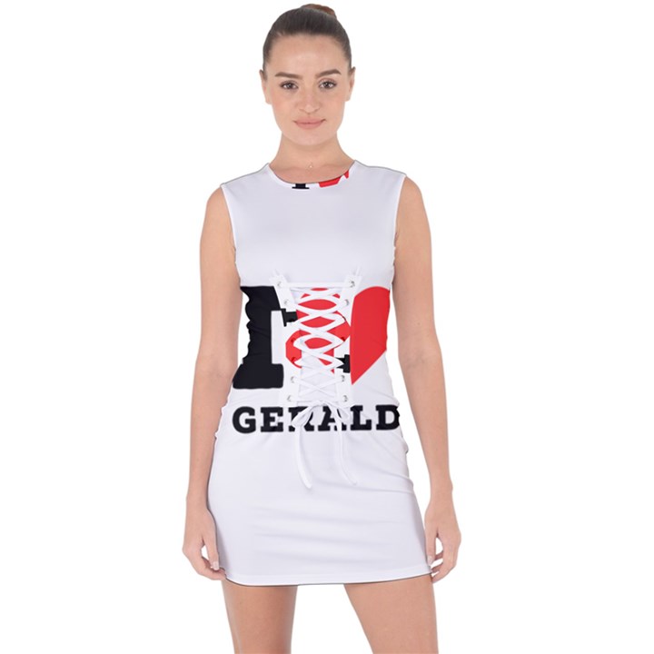 I love gerald Lace Up Front Bodycon Dress