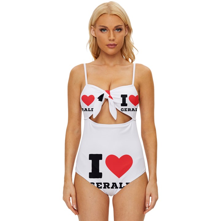 I love gerald Knot Front One-Piece Swimsuit