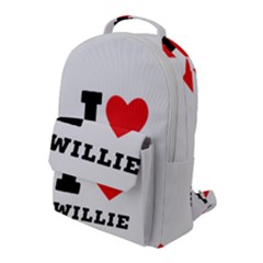 I Love Willie Flap Pocket Backpack (large) by ilovewhateva