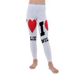 I Love Willie Kids  Lightweight Velour Leggings