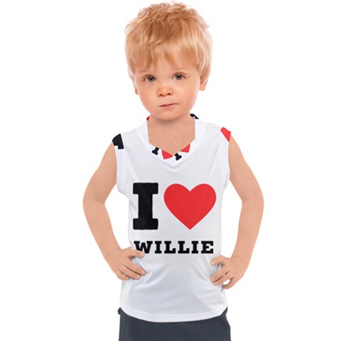 I Love Willie Kids  Sport Tank Top by ilovewhateva