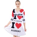 I love albert Quarter Sleeve Front Wrap Dress View1