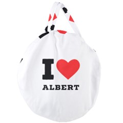 I Love Albert Giant Round Zipper Tote by ilovewhateva