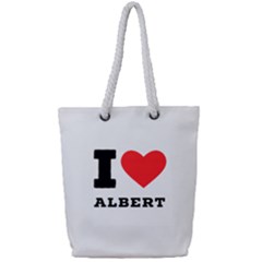 I Love Albert Full Print Rope Handle Tote (small) by ilovewhateva