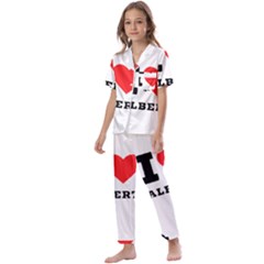 I Love Albert Kids  Satin Short Sleeve Pajamas Set by ilovewhateva