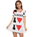 I love albert Tiered Short Sleeve Babydoll Dress View1