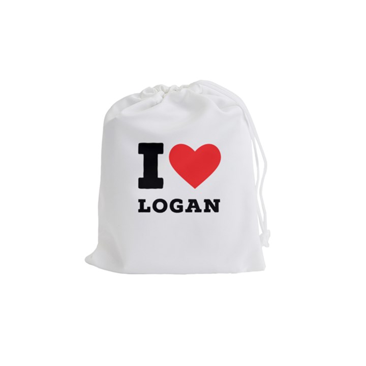 I love logan Drawstring Pouch (Medium)