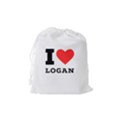 I love logan Drawstring Pouch (Medium) View2