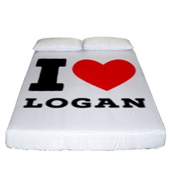 I Love Logan Fitted Sheet (king Size) by ilovewhateva