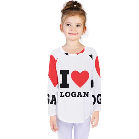 I Love Logan Kids  Long Sleeve Tee by ilovewhateva