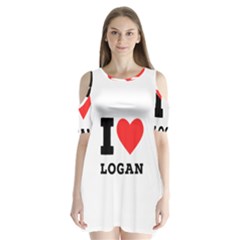 I Love Logan Shoulder Cutout Velvet One Piece by ilovewhateva