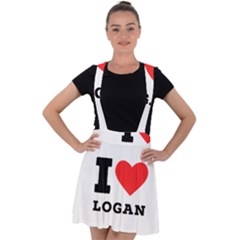 I Love Logan Velvet Suspender Skater Skirt by ilovewhateva