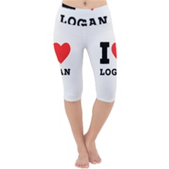 I Love Logan Lightweight Velour Cropped Yoga Leggings by ilovewhateva