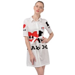 I Love Logan Belted Shirt Dress by ilovewhateva