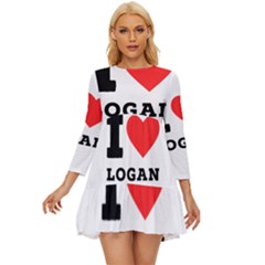 I Love Logan Long Sleeve Babydoll Dress by ilovewhateva