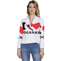 I Love Logan Women s Long Sleeve Revers Collar Cropped Jacket by ilovewhateva