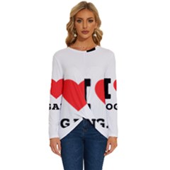 I Love Logan Long Sleeve Crew Neck Pullover Top by ilovewhateva