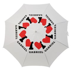 I Love Gabriel Straight Umbrellas by ilovewhateva