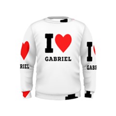 I Love Gabriel Kids  Sweatshirt by ilovewhateva