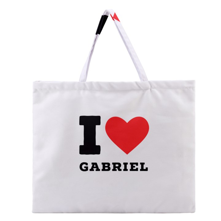 I love gabriel Zipper Large Tote Bag