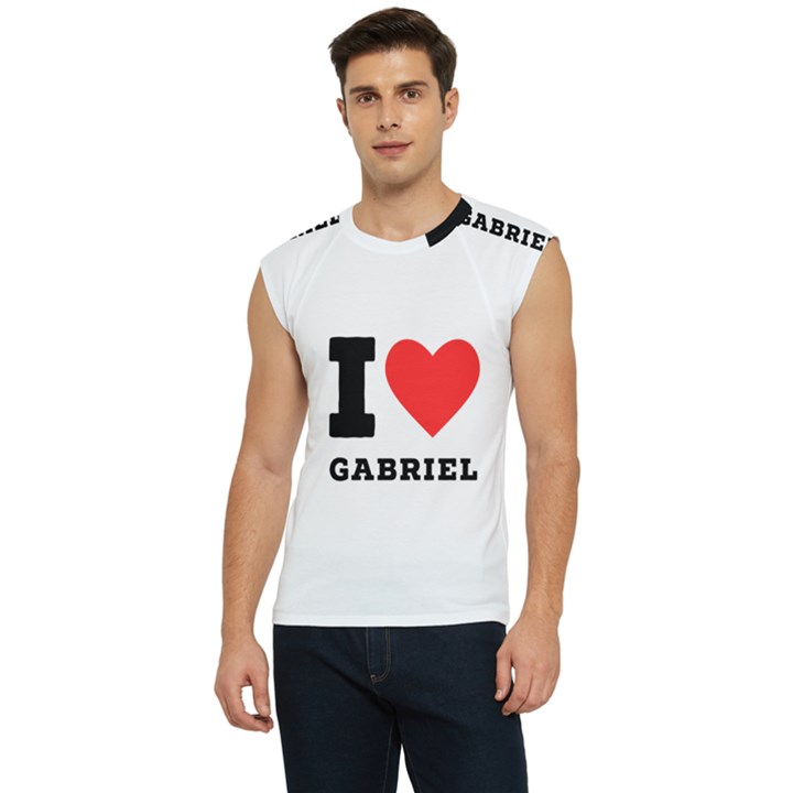 I love gabriel Men s Raglan Cap Sleeve Tee