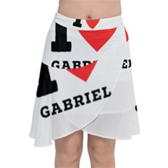 I Love Gabriel Chiffon Wrap Front Skirt by ilovewhateva