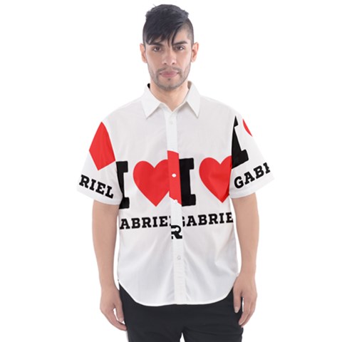 I Love Gabriel Men s Short Sleeve Shirt by ilovewhateva