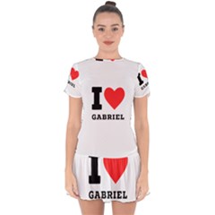 I Love Gabriel Drop Hem Mini Chiffon Dress by ilovewhateva