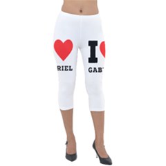 I Love Gabriel Lightweight Velour Capri Leggings  by ilovewhateva