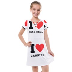 I Love Gabriel Kids  Cross Web Dress by ilovewhateva