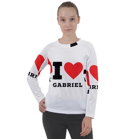 I Love Gabriel Women s Long Sleeve Raglan Tee by ilovewhateva