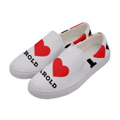 I Love Harold Women s Canvas Slip Ons by ilovewhateva