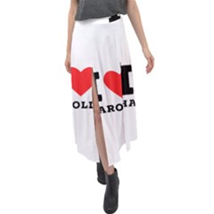 I Love Harold Velour Split Maxi Skirt by ilovewhateva