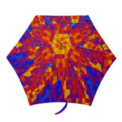 Geometric Pattern Fluorescent Colorful Mini Folding Umbrellas