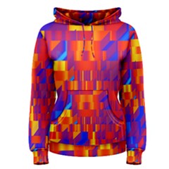 Geometric Pattern Fluorescent Colorful Women s Pullover Hoodie by Jancukart