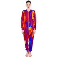 Geometric Pattern Fluorescent Colorful Onepiece Jumpsuit (ladies)