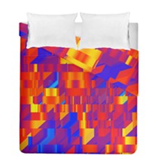 Geometric Pattern Fluorescent Colorful Duvet Cover Double Side (full/ Double Size) by Jancukart