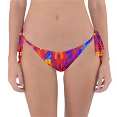 Geometric Pattern Fluorescent Colorful Reversible Bikini Bottoms