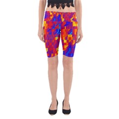 Geometric Pattern Fluorescent Colorful Yoga Cropped Leggings