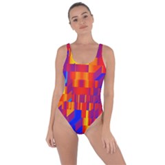 Geometric Pattern Fluorescent Colorful Bring Sexy Back Swimsuit by Jancukart