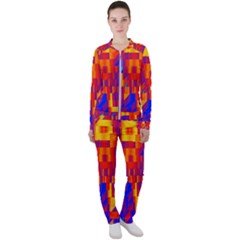 Geometric Pattern Fluorescent Colorful Casual Jacket And Pants Set