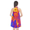 Geometric Pattern Fluorescent Colorful Halter Neckline Chiffon Dress  View2