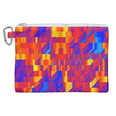 Geometric Pattern Fluorescent Colorful Canvas Cosmetic Bag (xl) by Jancukart